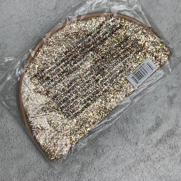 🥰Tarte Cosmetics Gold Rush Glitter Makeup Bag - Picture 2 of 3